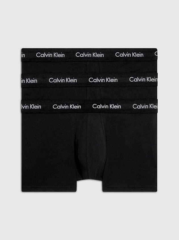 Calvin Klein USA 3 Pack Low Rise - Cotton Stretch Mens Trunks Black 0135826-QJ